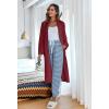 imageEkouaer Womens Zip Up Robe Fleece Bathrobe Long Zipper Lounger Warm Housecoat Long Sleeve Nightgown with Pockets SXXLWine Red