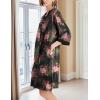 imageEkouaer Women Zipper Robe 34 Sleeve Nightgowns Lightweight Short Bathrobe with Pockets S3XLPink Flower