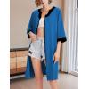 imageEkouaer Women Zipper Robe 34 Sleeve Nightgowns Lightweight Short Bathrobe with Pockets S3XLSky Blue