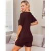 imageEkouaer Womens Maternity Pajamas Sets 2 Piece Outfits Short Sleeve Shirts and Biker Shorts Pregnancy Loungewear Mama ClothesBurgundy Red
