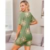 imageEkouaer Womens Maternity Pajamas Sets 2 Piece Outfits Short Sleeve Shirts and Biker Shorts Pregnancy Loungewear Mama ClothesFloral Green