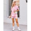 imageEkouaer Womens Maternity Pajamas Sets 2 Piece Outfits Short Sleeve Shirts and Biker Shorts Pregnancy Loungewear Mama ClothesFloral Pink