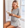 imageEkouaer Womens Maternity Pajamas Sets 2 Piece Outfits Short Sleeve Shirts and Biker Shorts Pregnancy Loungewear Mama ClothesLight Grey