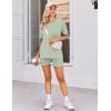 imageEkouaer Womens Maternity Pajamas Sets 2 Piece Outfits Short Sleeve Shirts and Biker Shorts Pregnancy Loungewear Mama ClothesMint Green