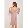 imageEkouaer Womens NursingDeliveryLaborHospital Nightdress Short Sleeve Maternity Nightgown with Button SXXLDirty Pink