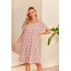 imageEkouaer Womens NursingDeliveryLaborHospital Nightdress Short Sleeve Maternity Nightgown with Button SXXLDirty Pink Floral