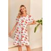 imageEkouaer Womens NursingDeliveryLaborHospital Nightdress Short Sleeve Maternity Nightgown with Button SXXLWhite Printd