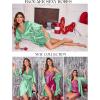 imageEkouaer Womens Satin Robe Valentines Lingerie for Women Kimono Bathrobe Short Ruffle Belted Robes Bridesmaids SleepwearIce Green