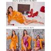imageEkouaer Womens Satin Robe Valentines Lingerie for Women Kimono Bathrobe Short Ruffle Belted Robes Bridesmaids SleepwearOrange