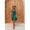 imageEkouaer Womens Satin Silk Nightgown V Neck Nightie Tank Sleepshirt Sleeveless Summer Dress Comfy LoungewearBlue Green