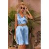 imageEkouaer Womens Satin Silk Nightgown V Neck Nightie Tank Sleepshirt Sleeveless Summer Dress Comfy LoungewearClear Blue