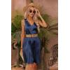 imageEkouaer Womens Satin Silk Nightgown V Neck Nightie Tank Sleepshirt Sleeveless Summer Dress Comfy LoungewearNavy Blue