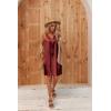 imageEkouaer Womens Satin Silk Nightgown V Neck Nightie Tank Sleepshirt Sleeveless Summer Dress Comfy LoungewearWine Red