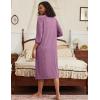 imageEkouaer Zipper Robes for Women Ribbed Knit Bathrobe Lightweight Full Length Loungewear with Pockets S3XLHeliotrope