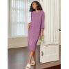 imageEkouaer Zipper Robes for Women Ribbed Knit Bathrobe Lightweight Full Length Loungewear with Pockets S3XLHeliotrope