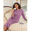 imageEkouaer Zipper Robes for Women Ribbed Knit Bathrobe Lightweight Full Length Loungewear with Pockets S3XLHeliotrope