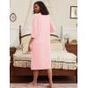imageEkouaer Zipper Robes for Women Ribbed Knit Bathrobe Lightweight Full Length Loungewear with Pockets S3XLLight Pink