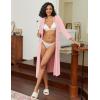 imageEkouaer Zipper Robes for Women Ribbed Knit Bathrobe Lightweight Full Length Loungewear with Pockets S3XLLight Pink