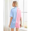imageEkouaer Pajamas for Women Silk Soft Sleepwear Short Sleeve Button Down Pjs Satin Top and Shorts 2 Piece Lounge Set SXXLPink  Light Blue