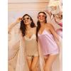 imageEkouaer Satin Pajamas Women Lace Sleepwear Lingerie Cami Shorts Set Nightwear XSXXLChampagne
