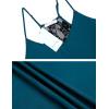 imageEkouaer Satin Pajamas Women Lace Sleepwear Lingerie Cami Shorts Set Nightwear XSXXLDark Green