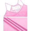 imageEkouaer Satin Pajamas Women Lace Sleepwear Lingerie Cami Shorts Set Nightwear XSXXLHot Pink