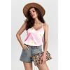 imageEkouaer Satin Pajamas Women Lace Sleepwear Lingerie Cami Shorts Set Nightwear XSXXLPat4floral Pink