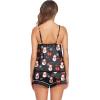 imageEkouaer Satin Pajamas Womens Soft Sleepwear Lingerie Silk Cami Shorts Set Nightwear SXXLChristmas Pattern