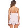 imageEkouaer Satin Pajamas Womens Soft Sleepwear Lingerie Silk Cami Shorts Set Nightwear SXXLPink
