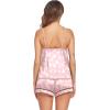 imageEkouaer Satin Pajamas Womens Soft Sleepwear Lingerie Silk Cami Shorts Set Nightwear SXXLPink Leopard