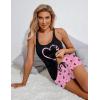 imageEkouaer Womens Cami Pajama Set Sleeveless Racerback Tank Top Pjs Soft SleepwearButterfly Print