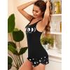 imageEkouaer Womens Cami Pajama Set Sleeveless Racerback Tank Top Pjs Soft SleepwearMoon Print