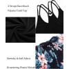 imageEkouaer Womens Cami Pajama Set Sleeveless Racerback Tank Top Pjs Soft SleepwearNavy Blue Floral