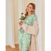 imageEkouaer 2 Pack Womens Pajama Sets Short Sleeve Tops Jogger Pants Lounge Sets Soft Loungewear Printed Pj with PocketsBlue Monkeygreen Flower