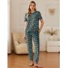 imageEkouaer 2 Pack Womens Pajama Sets Short Sleeve Tops Jogger Pants Lounge Sets Soft Loungewear Printed Pj with PocketsGrey Starblack