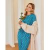 imageEkouaer 2 Pack Womens Pajama Sets Short Sleeve Tops Jogger Pants Lounge Sets Soft Loungewear Printed Pj with PocketsLight Blue Cashewblue Green Print