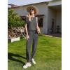 imageEkouaer 2 Pack Womens Pajama Sets Short Sleeve Tops Jogger Pants Lounge Sets Soft Loungewear Printed Pj with PocketsLight Gray Stardark Gray