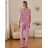 imageEkouaer 2 Pack Womens Pajama Sets Short Sleeve Tops Jogger Pants Lounge Sets Soft Loungewear Printed Pj with PocketsPink Lovewhite Butterfly