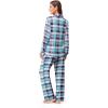 imageEkouaer Button Down Pajamas Women Long Sleeve Pajama Sets Soft Button Up Pjs Sets 2 Piece Loungewear with PocketsPurple and Blue Plaid