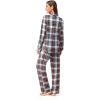 imageEkouaer Button Down Pajamas Women Long Sleeve Pajama Sets Soft Button Up Pjs Sets 2 Piece Loungewear with PocketsRed and Blue Plaid