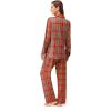 imageEkouaer Button Down Pajamas Women Long Sleeve Pajama Sets Soft Button Up Pjs Sets 2 Piece Loungewear with PocketsRed and Pink Plaid