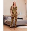 imageEkouaer Pajamas Set Womens 2 Piece Lounge Set Short Sleeve Pjs Joggers Pants Sleepwear with PocketsBlack Halloween
