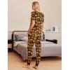 imageEkouaer Pajamas Set Womens 2 Piece Lounge Set Short Sleeve Pjs Joggers Pants Sleepwear with PocketsBlack Halloween
