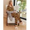 imageEkouaer Pajamas Set Womens 2 Piece Lounge Set Short Sleeve Pjs Joggers Pants Sleepwear with PocketsBlack Halloween