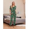imageEkouaer Pajamas Set Womens 2 Piece Lounge Set Short Sleeve Pjs Joggers Pants Sleepwear with PocketsGreen Christmassanta