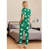 imageEkouaer Pajamas Set Womens 2 Piece Lounge Set Short Sleeve Pjs Joggers Pants Sleepwear with PocketsGreenclover