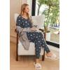imageEkouaer Pajamas Set Womens 2 Piece Lounge Set Short Sleeve Pjs Joggers Pants Sleepwear with PocketsGrey Stars