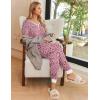 imageEkouaer Pajamas Set Womens 2 Piece Lounge Set Short Sleeve Pjs Joggers Pants Sleepwear with PocketsPink Love Leopard