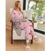 imageEkouaer Pajamas Set Womens 2 Piece Lounge Set Short Sleeve Pjs Joggers Pants Sleepwear with PocketsPinklove