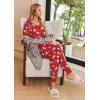 imageEkouaer Pajamas Set Womens 2 Piece Lounge Set Short Sleeve Pjs Joggers Pants Sleepwear with PocketsRed Christmas